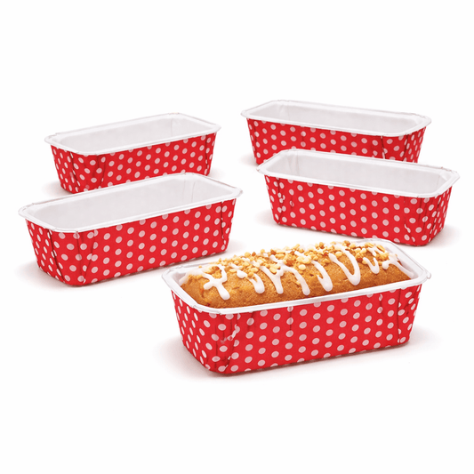 Bakewareind Red Plum Loaf Bake And Serve Liners , 10pcs - Bakeware India