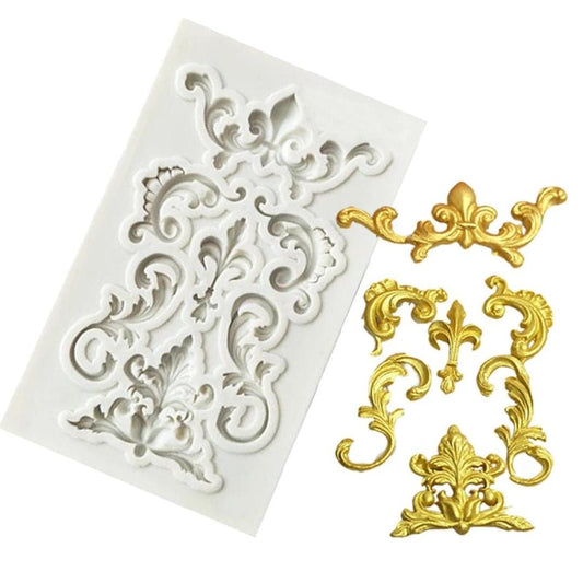 Bakewareind Relief Baroque Silicone Fondant Mould Vintage Cake Border Decorating - Bakeware India