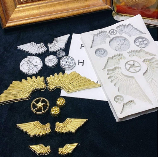 Bakewareind Roman Mechanical Wings Vintage Silicone Cake Mould - Bakeware India