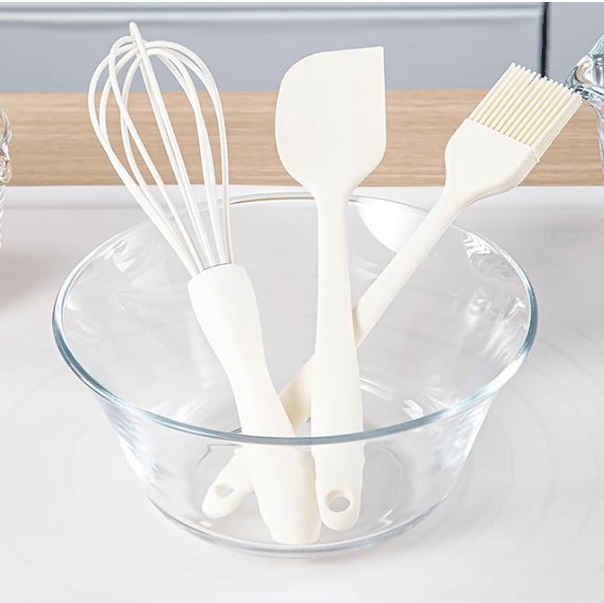 Bakewareind Silicone Pastry Brush Baking Brush, Whisk & Spatulas Cake tool-3pcs Set - Bakeware India
