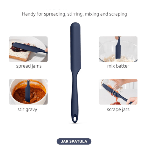 Bakewareind Skinny Silicone Jar Spatula Cake Tool - Bakeware India