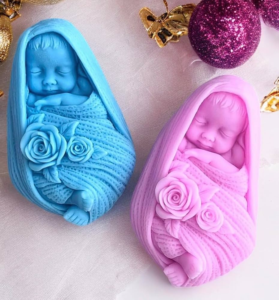 Bakewareind Sleeping Baby Silicone Candle Mould - Bakeware India