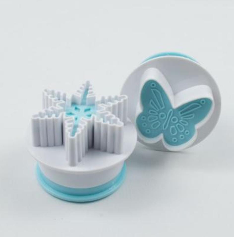 Bakewareind Snowflake Butterfly 2 in 1 Plunger Cake Fondant Cutter - Bakeware India
