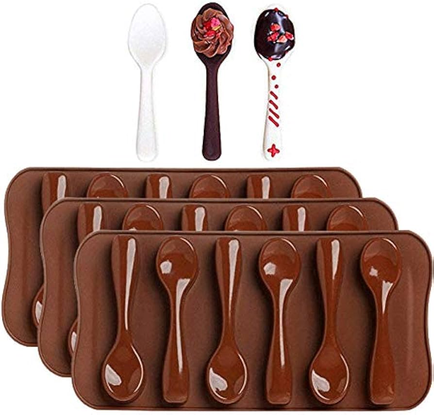 Bakewareind Spoon Cake Silicone Chocolate Mould ,6 Cavity - Bakeware India