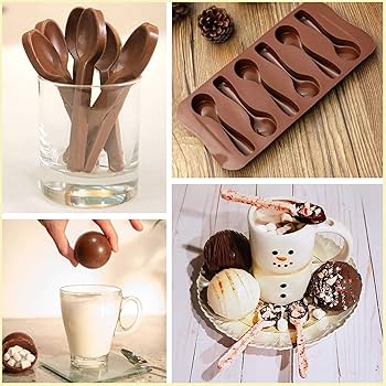 Bakewareind Spoon Cake Silicone Chocolate Mould ,6 Cavity - Bakeware India