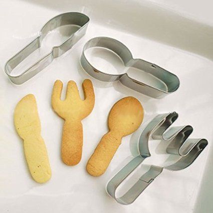 Bakewareind Spoon Fork Knife Cookie Cake Cutter Stainless Steel,3pc - Bakeware India