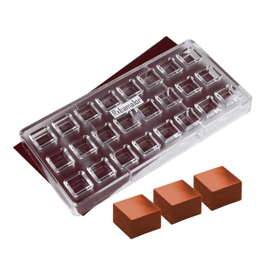 Bakewareind Square Cube Polycarbonate Chocolate Mould - Bakeware India