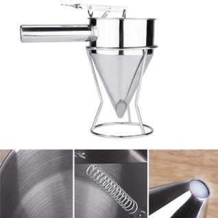 Bakewareind Stainless Steel Chocolate or Wax Pouring Funnel With Stand - Bakeware India