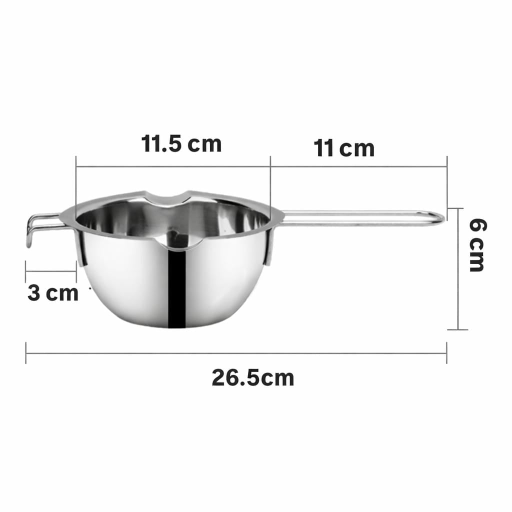 Bakewareind Stainless Steel Melting Pot For Chocolate/ Wax - Bakeware India