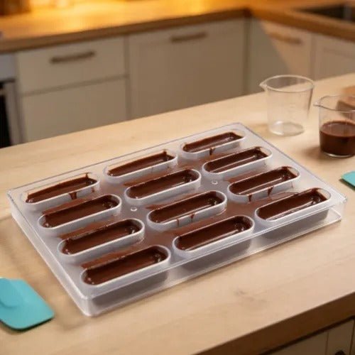 Bakewareind Stick Chocolate polycarbonate Mould, 12 Cavity - Bakeware India