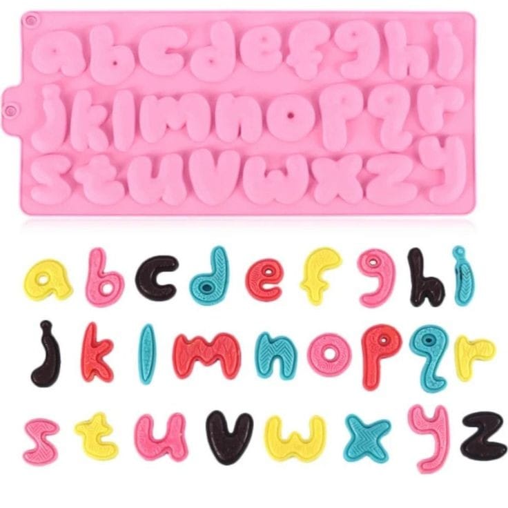 Bakewareind Stylish Lowercase Alphabet Silicone Chocolate Cake Mould - Bakeware India