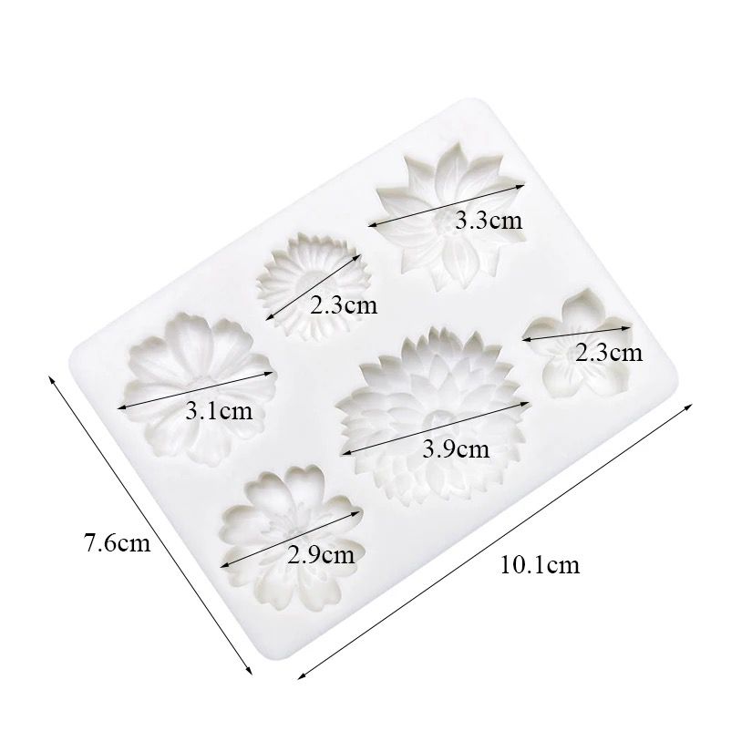 Bakewareind Sunflower Daisy Fondant Chocolate Cake Silicone Mould - Bakeware India