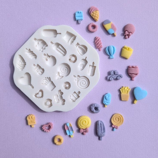 Bakewareind Sweets Candy Shape Icecream Lollipop Donut Chips Miniature Moulds Cake Decoration - Bakeware India
