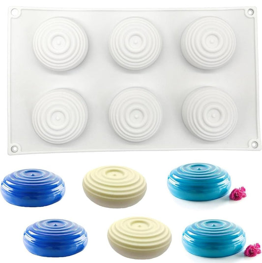Bakewareind Swirl Round Entremets Silicone Cake Mould - Bakeware India