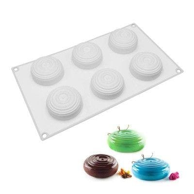 Bakewareind Swirl Round Entremets Silicone Cake Mould - Bakeware India