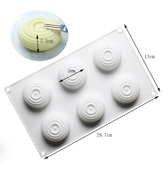 Bakewareind Swirl Round Entremets Silicone Cake Mould - Bakeware India