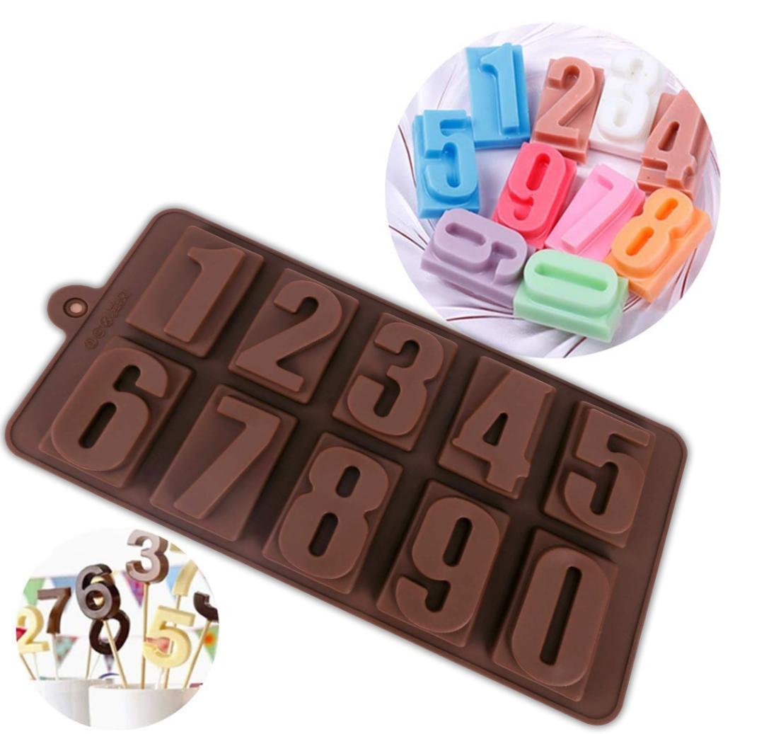 Bakewareind Techout Number Chocolate Silicone Mould - Bakeware India