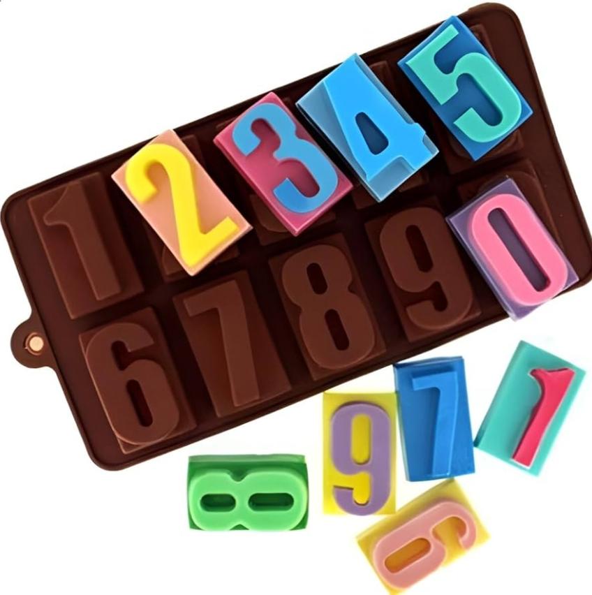 Bakewareind Techout Number Chocolate Silicone Mould - Bakeware India