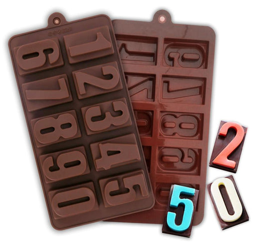 Bakewareind Techout Number Chocolate Silicone Mould - Bakeware India