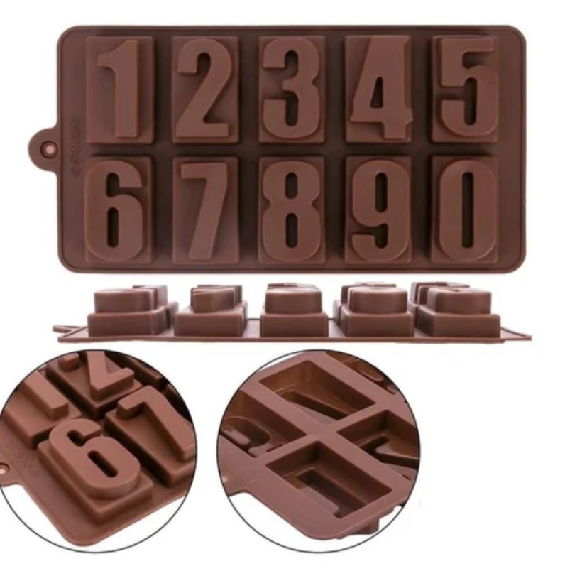 Bakewareind Techout Number Chocolate Silicone Mould - Bakeware India