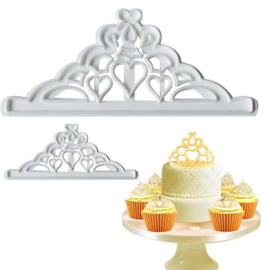 Bakewareind Tiara Cutter Fondant Cookie Cake Set, 2pcs - Bakeware India