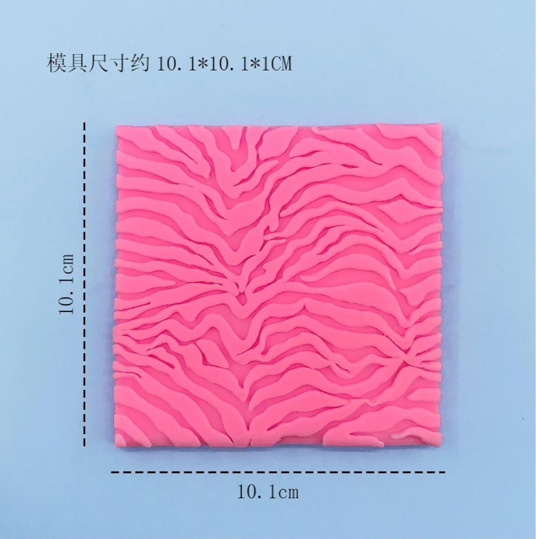 Bakewareind Tiger Stripe Pattern Onlay Texture Silicone Chocolate Fondant Mould - Bakeware India