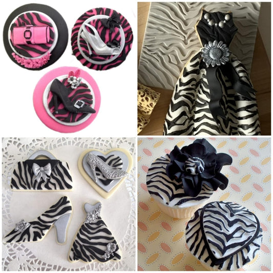 Bakewareind Tiger Stripe Pattern Onlay Texture Silicone Chocolate Fondant Mould - Bakeware India