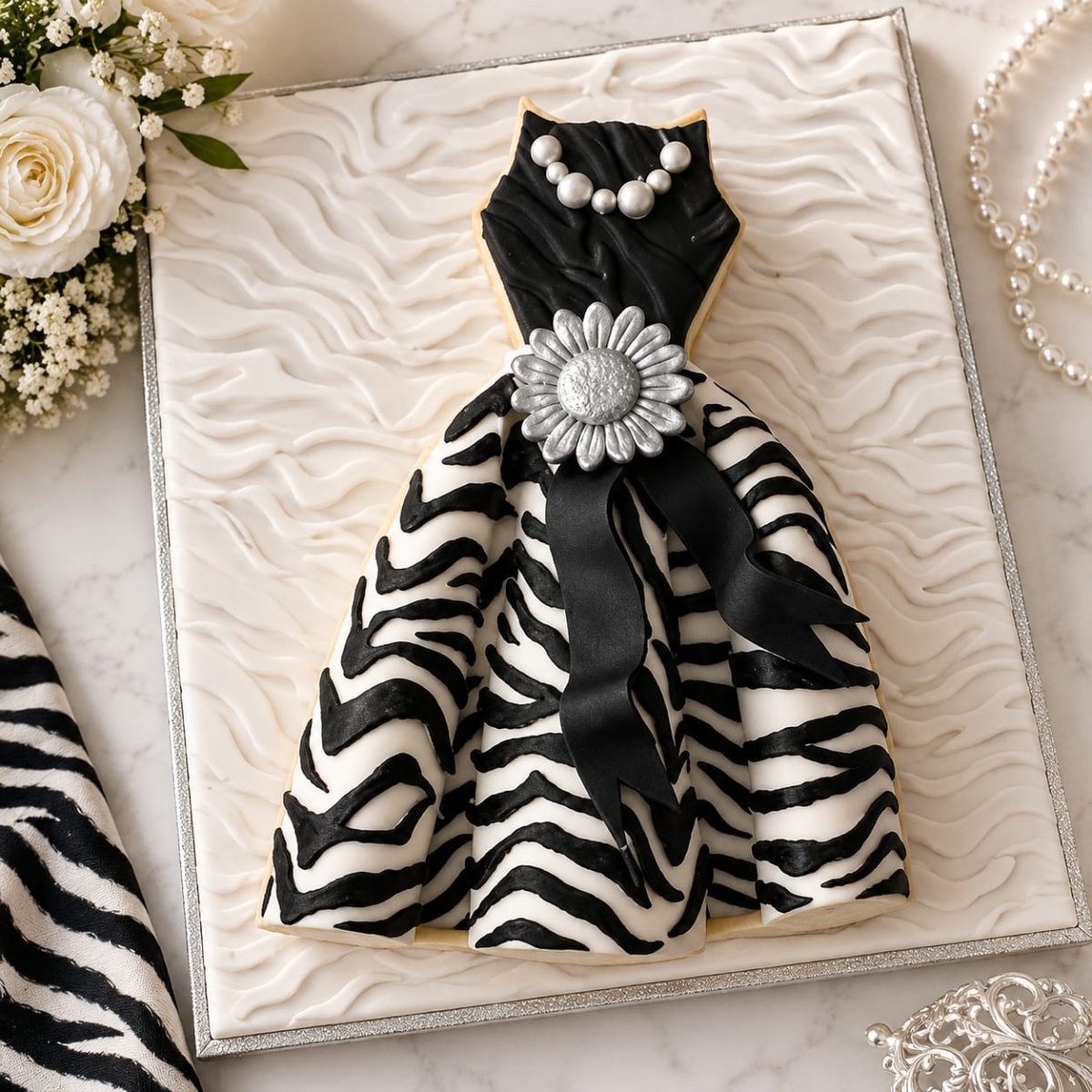 Bakewareind Tiger Stripe Pattern Onlay Texture Silicone Chocolate Fondant Mould - Bakeware India