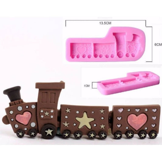 Bakewareind Train Fondant Silicone Mould - Bakeware India