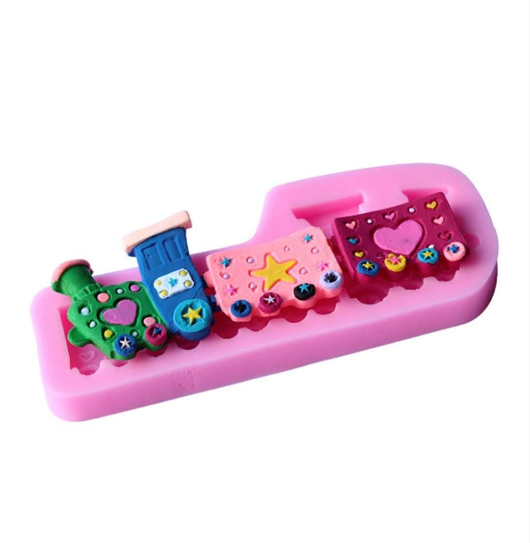 Bakewareind Train Fondant Silicone Mould - Bakeware India