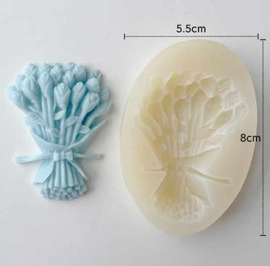 Bakewareind Tulip Rose Bouquet Silicone Mould Fondant Mould - Bakeware India