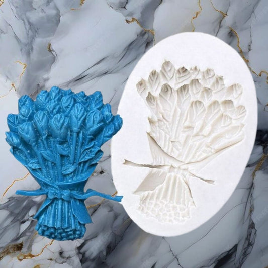 Bakewareind Tulip Rose Bouquet Silicone Mould Fondant Mould - Bakeware India