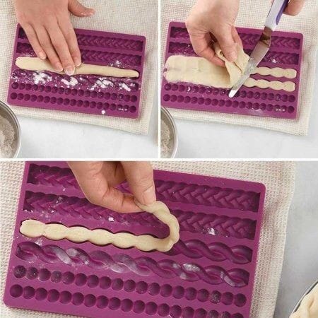 Bakewareind Twist Braided Rope Lace Cake Silicone Mould ,6 Cavity - Bakeware India