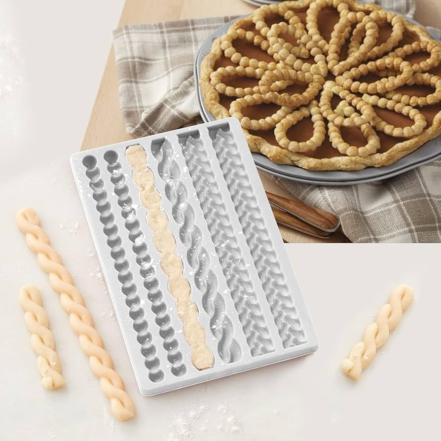 Bakewareind Twist Braided Rope Lace Cake Silicone Mould ,6 Cavity - Bakeware India