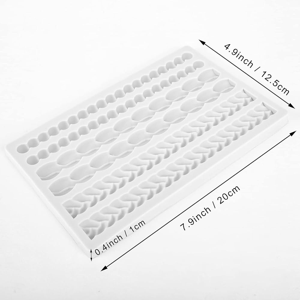 Bakewareind Twist Braided Rope Lace Cake Silicone Mould ,6 Cavity - Bakeware India
