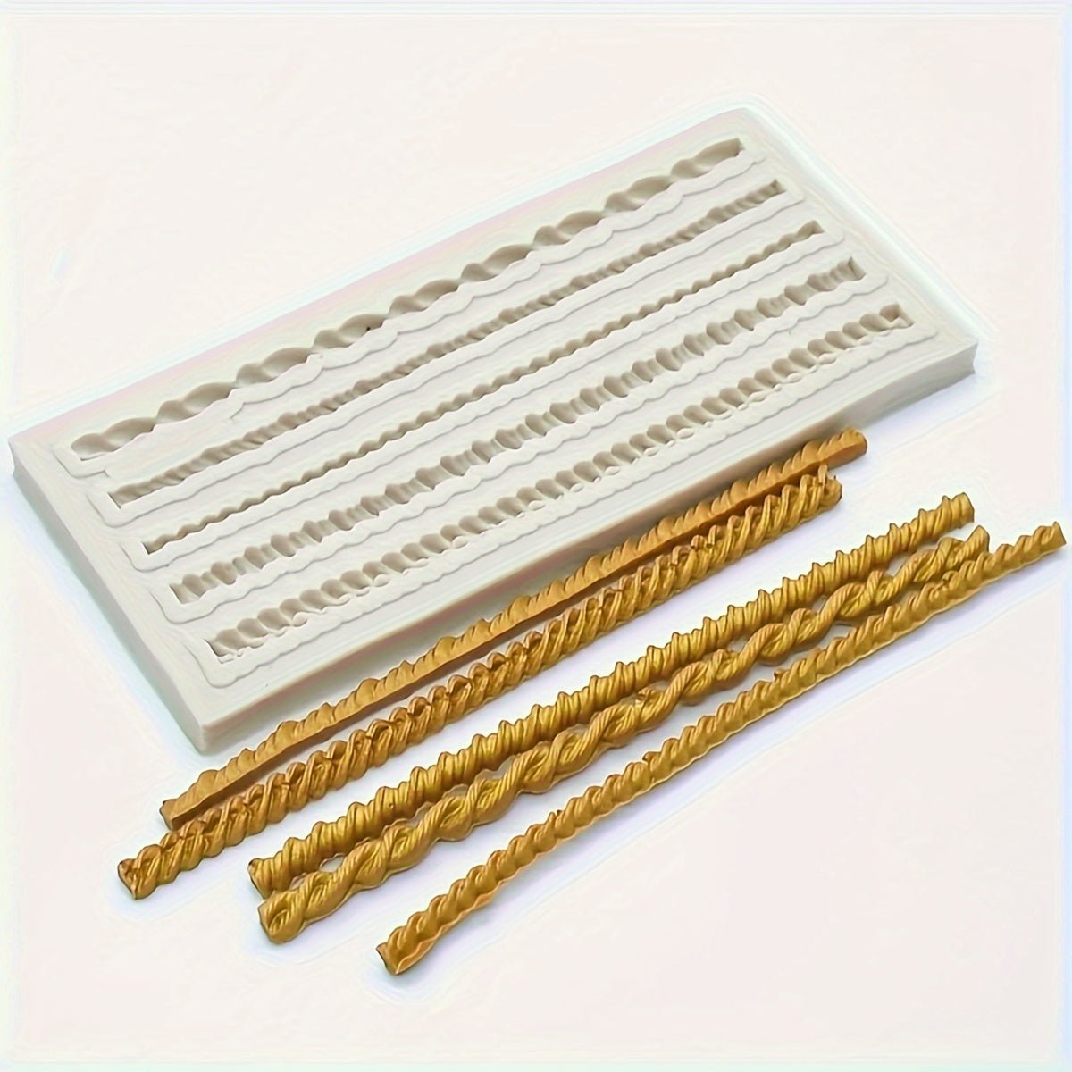 Bakewareind Twist Rope Border Chain Silicone Mould - Bakeware India