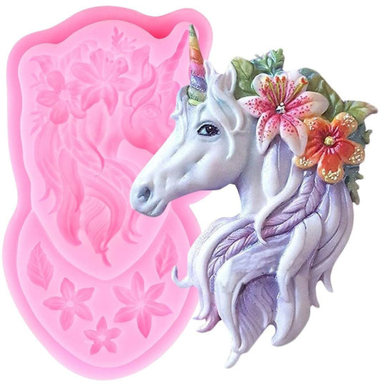 Bakewareind Unicorn Rainbow Cake Cookie Fondant Silicone Mould - Bakeware India