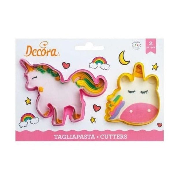 Bakewareind Unicorn SugarCraft Cookie Fondant Cake Cutter Set,2Pc - Bakeware India