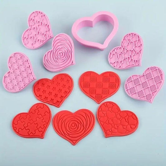 Bakewareind Valentines Heart Cookie Cake Cutter 6pcs - Bakeware India