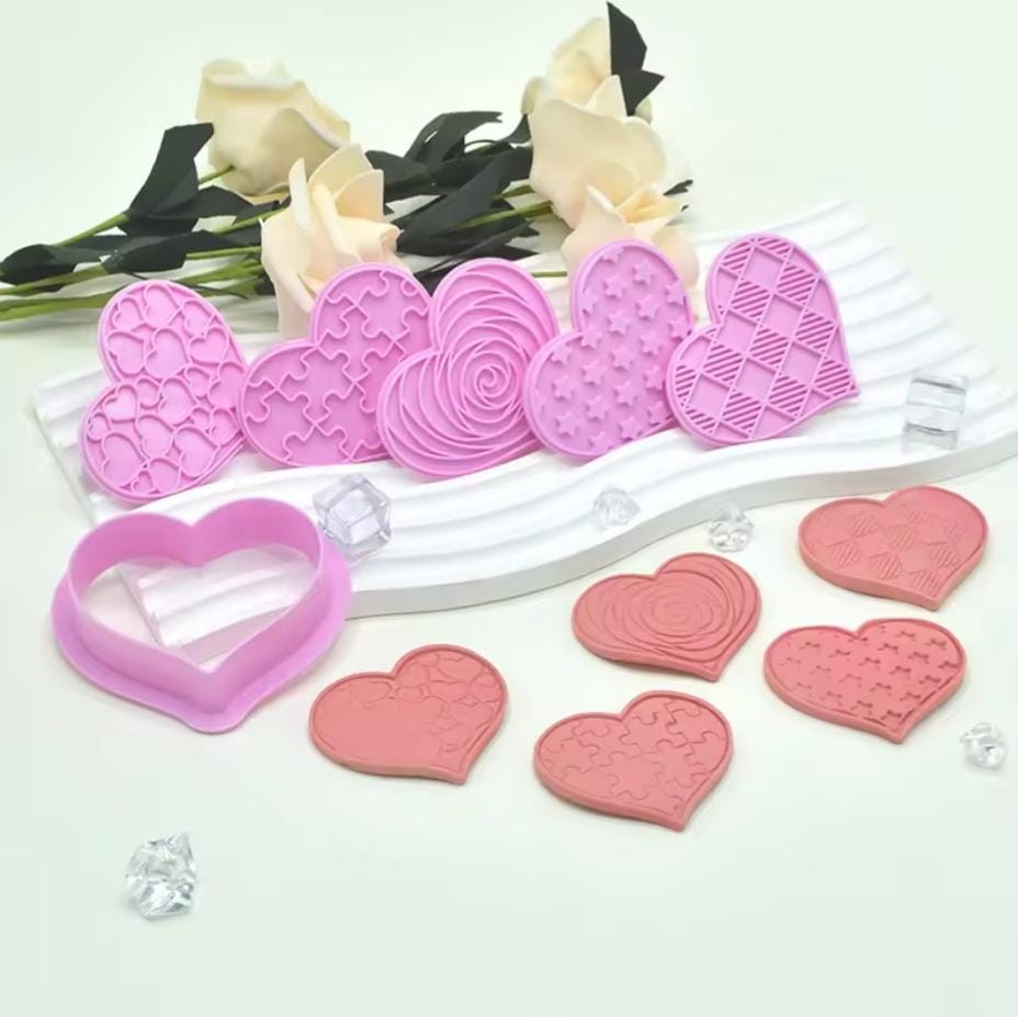 Bakewareind Valentines Heart Cookie Cake Cutter 6pcs - Bakeware India