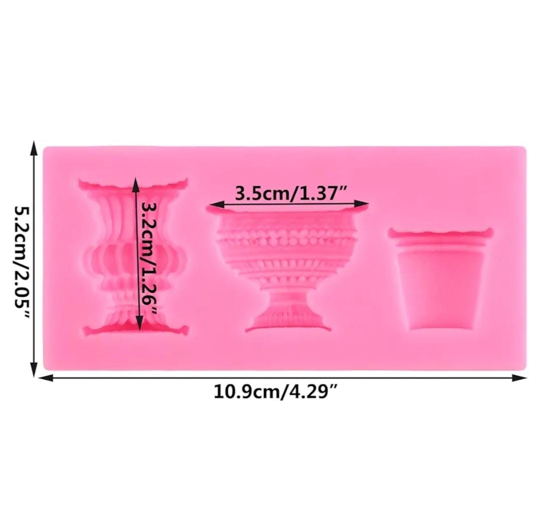 Bakewareind Vase Shape Silicone Fondant Cake Mould - Bakeware India