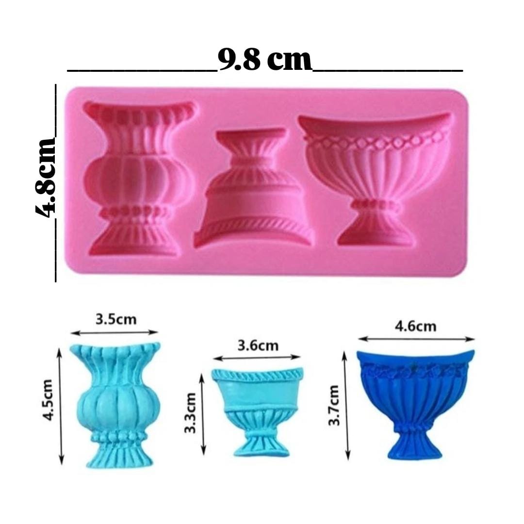 Bakewareind Vase Shape Silicone Fondant Cake Mould - Bakeware India