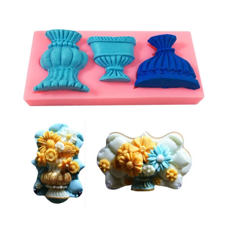 Bakewareind Vase Shape Silicone Fondant Cake Mould - Bakeware India