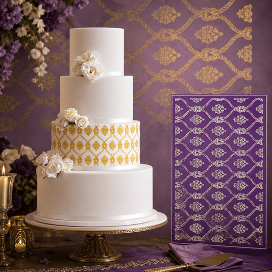 Bakewareind Vintage Cake Decorating Reusable Fabric Mesh Stencil - Bakeware India