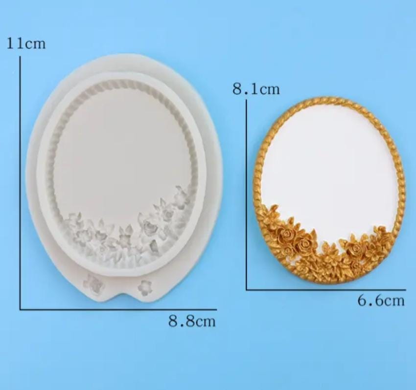 Bakewareind Vintage Frame Flower Silicone Mould - Bakeware India