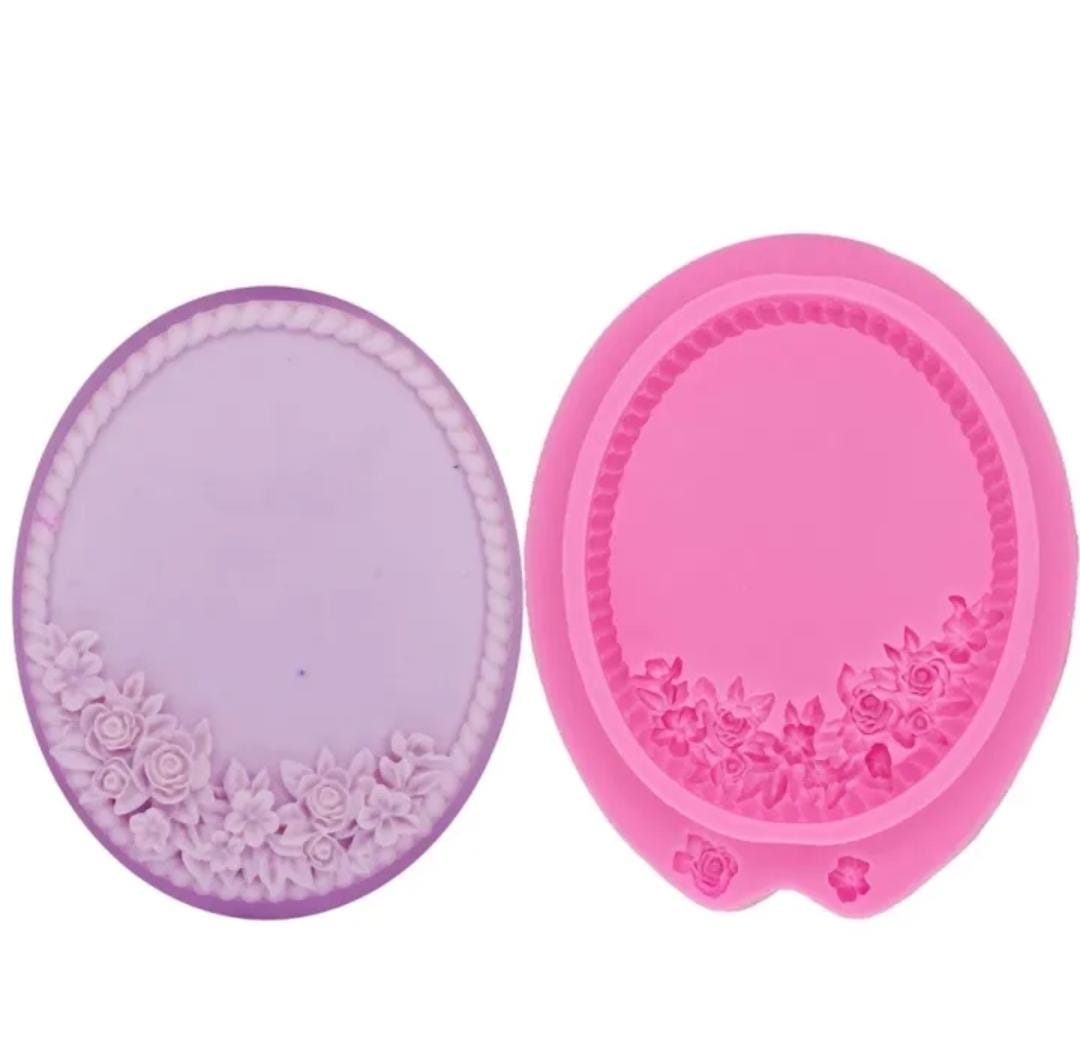 Bakewareind Vintage Frame Flower Silicone Mould - Bakeware India