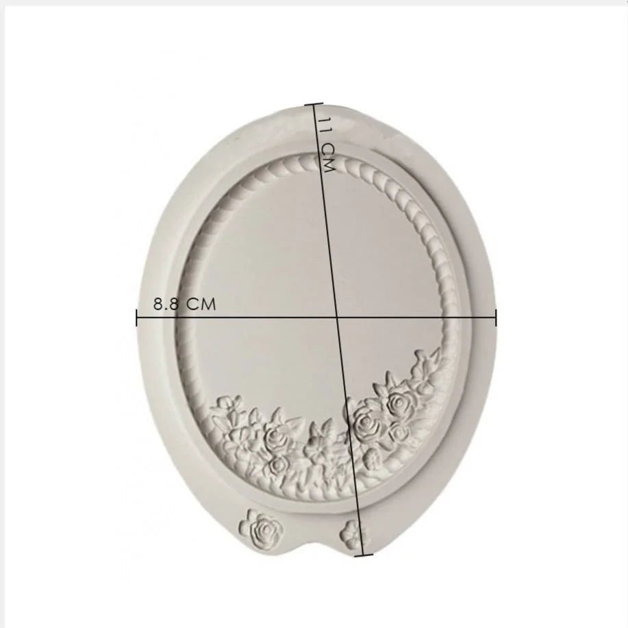 Bakewareind Vintage Frame Flower Silicone Mould - Bakeware India