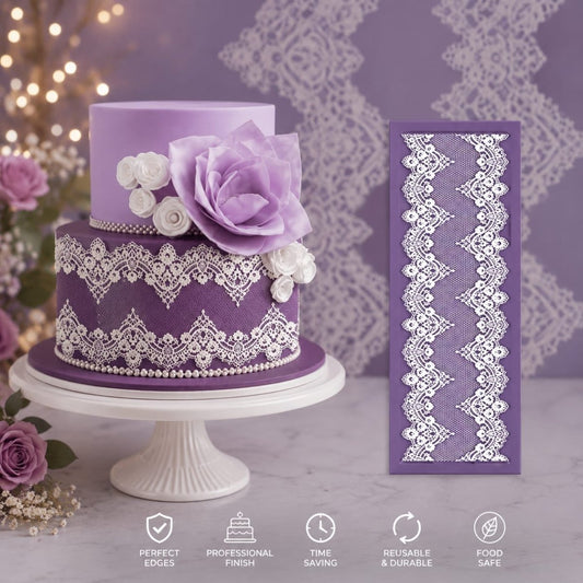 Bakewareind Vintage Net Lace Mesh Cake Decorating Stencil - Bakeware India