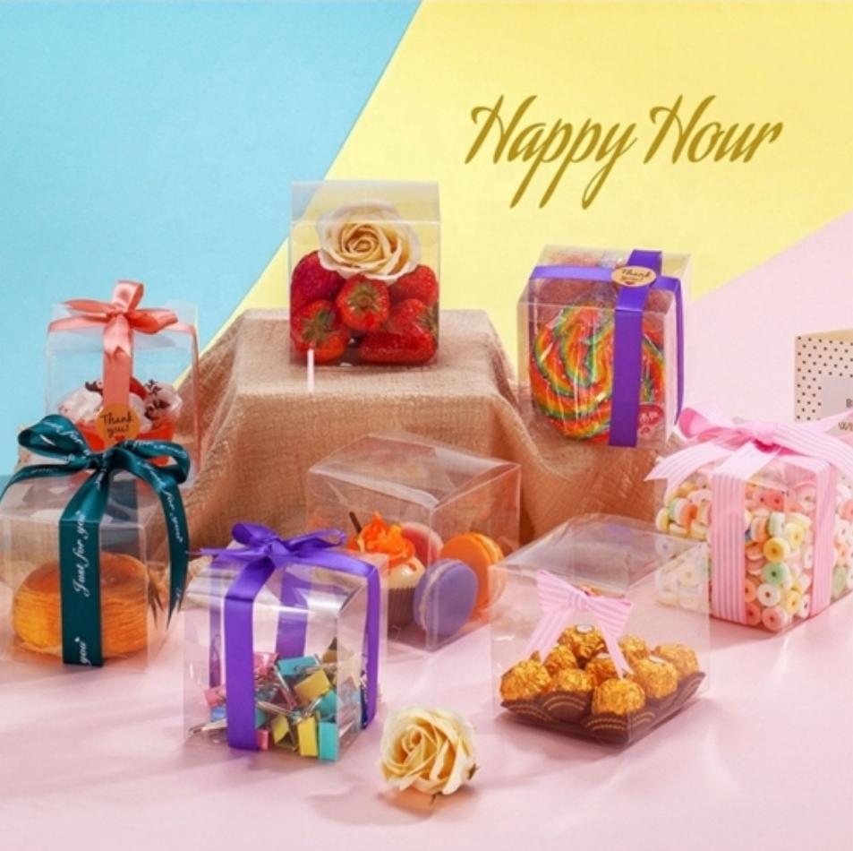 Bakewareind Wedding Favor Clear Plastic PVC Packing Box For Chocolate, 10pcs - Bakeware India