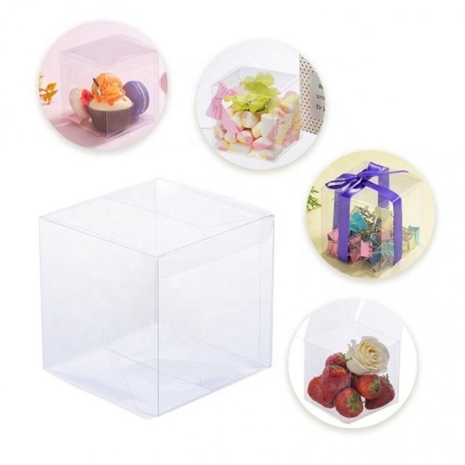 Bakewareind Wedding Favor Clear Plastic PVC Packing Box For Chocolate, 10pcs - Bakeware India